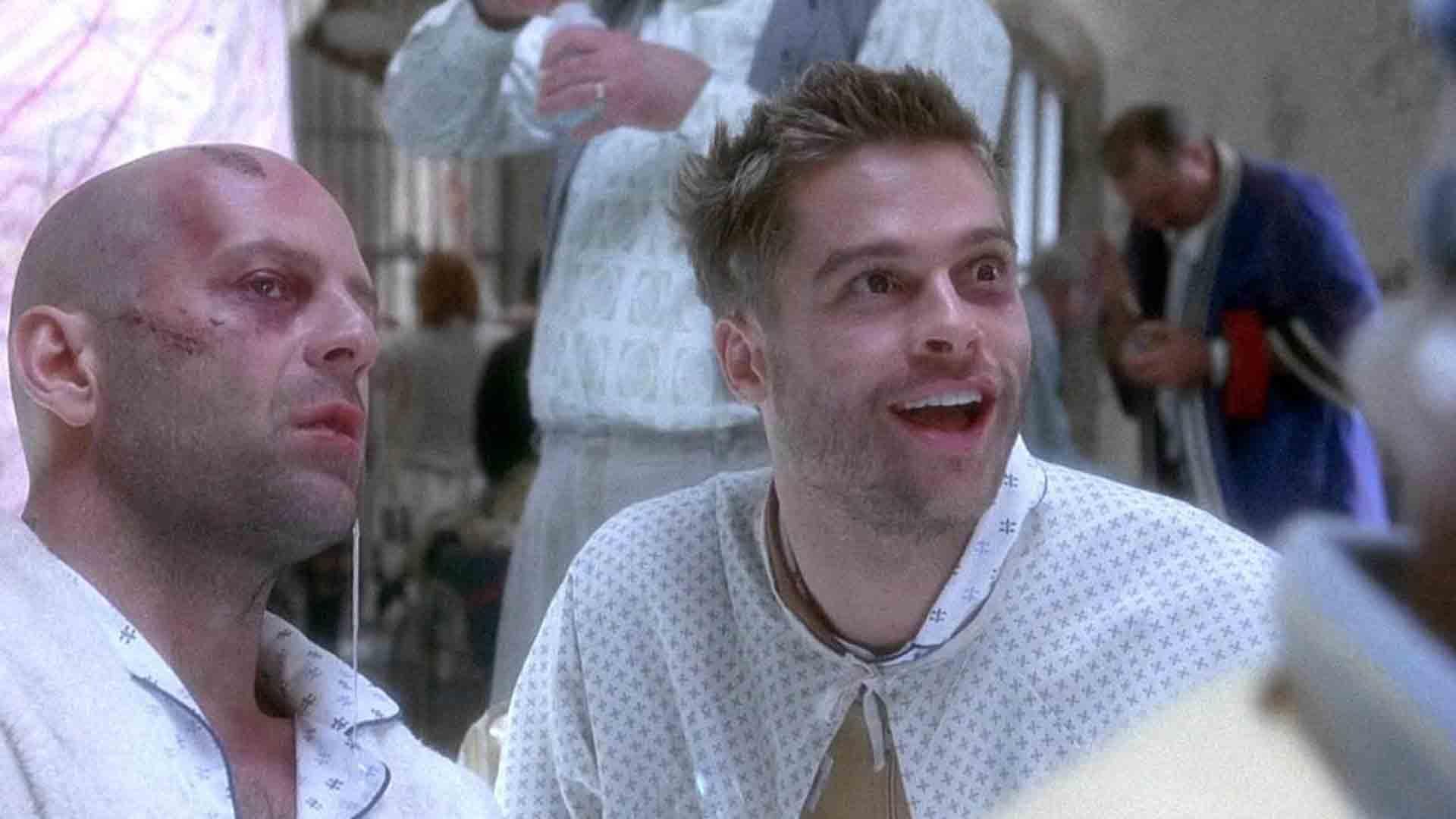 برد پیت و بروس ویلیس در فیلم 12 Monkeys