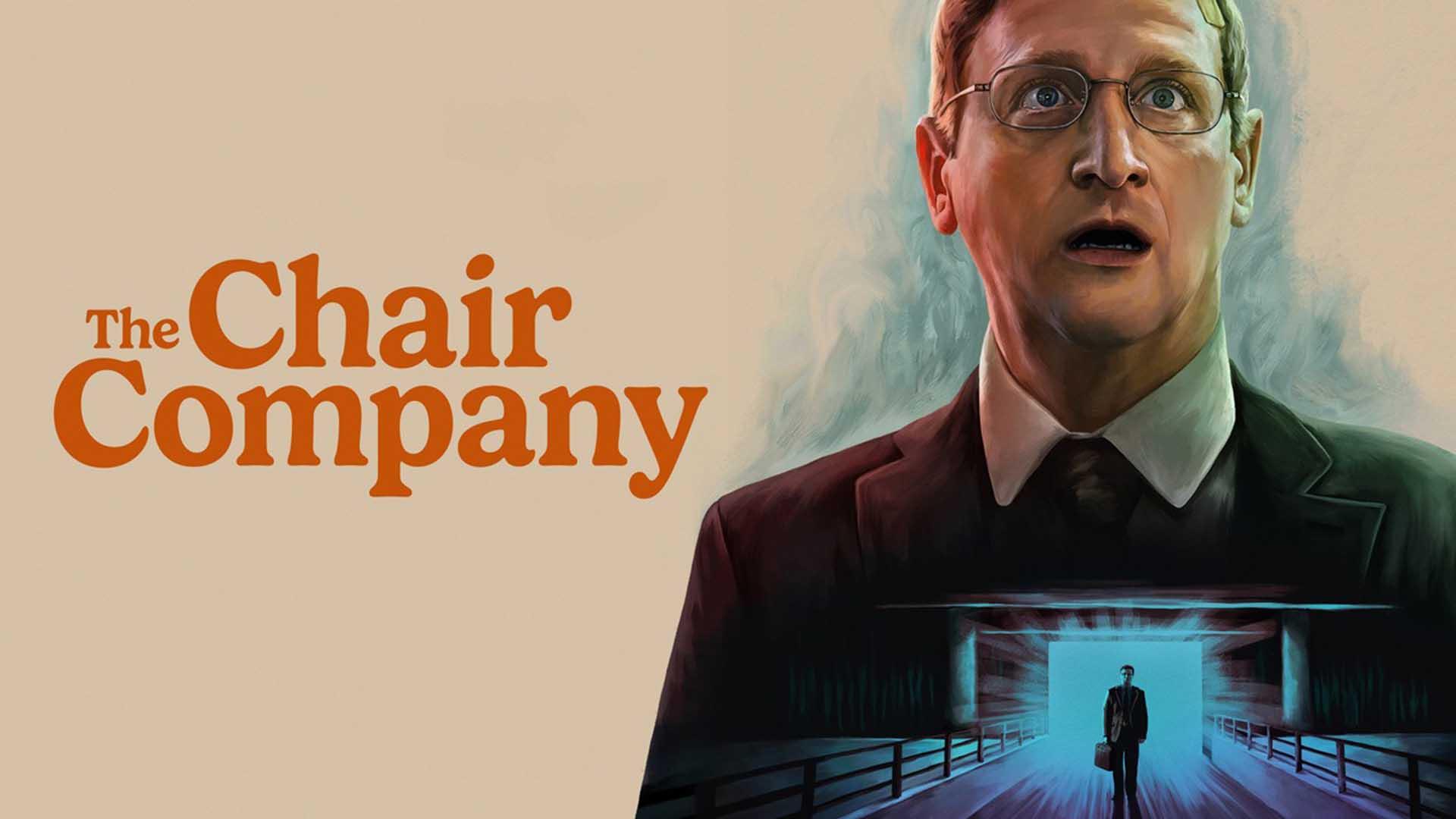 تیم رابینسون با چهره ترسیده در کاور سریال The Chair Company