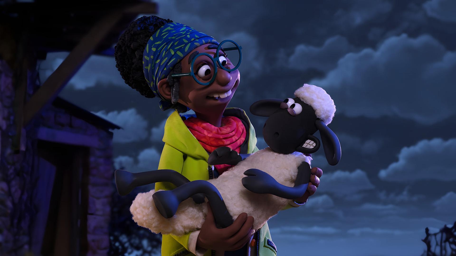دختر نوجوان در حال در آغوش گرفتن هیولای پشمالوی جدید آردمن (Aardman)