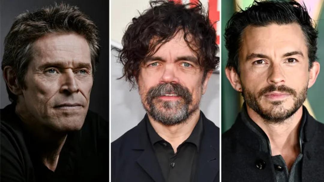 چهره‌های جاناتان بیلی، ویلم دفو (Willem Dafoe) و پیتر دینکلیج (Peter Dinklage) در قاب تصویر
