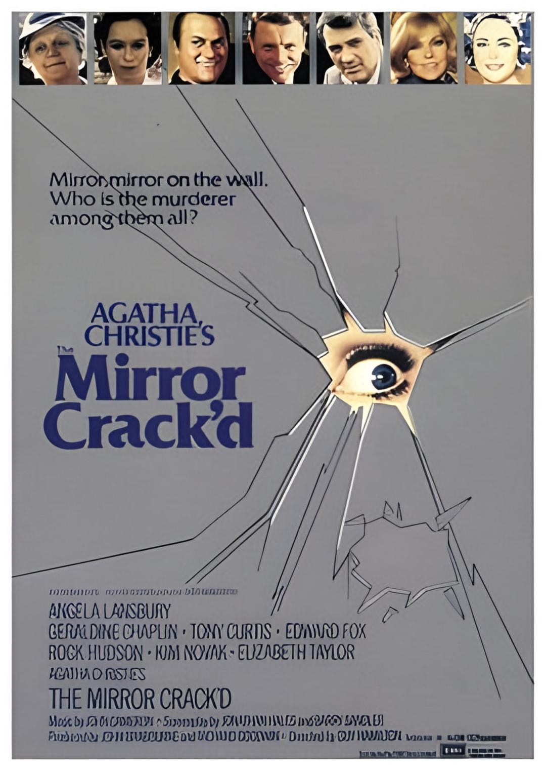 پوستر فیلم معمایی آگاتا کریستی (Agatha Christie's The Mirror Crack'd) با طرح چشم در آینه شکسته