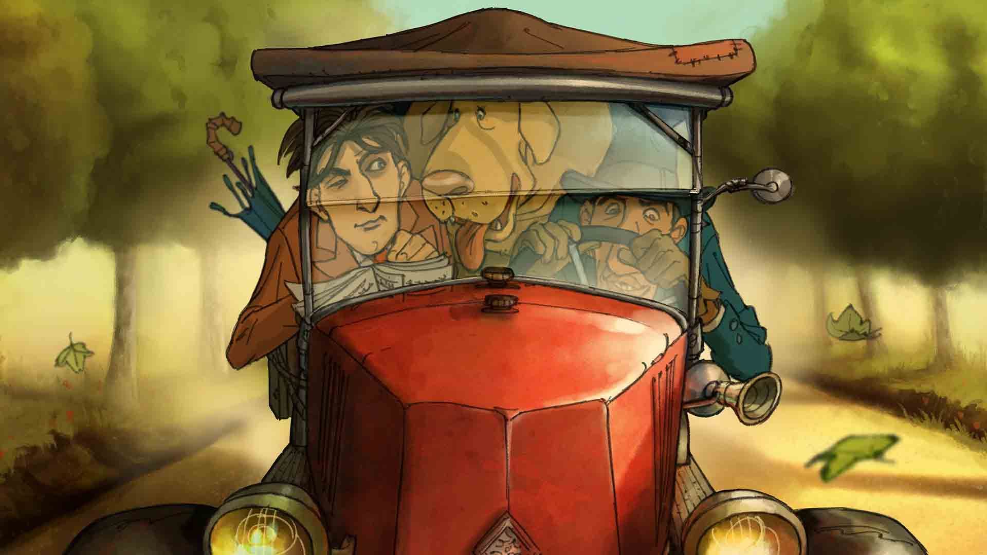 مارسل پانیول و مارسل کوچک با یک سگ در انیمیشن A Magnificent Life