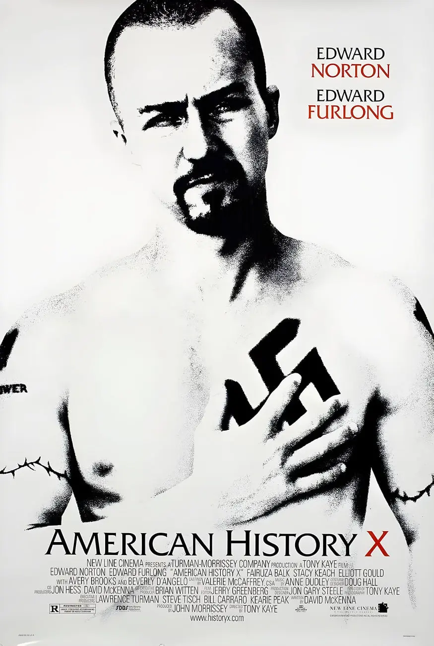چهره ادوارد نورتون (Edward Norton) با علامت سواستیکا روی سینه در پوستر فیلم