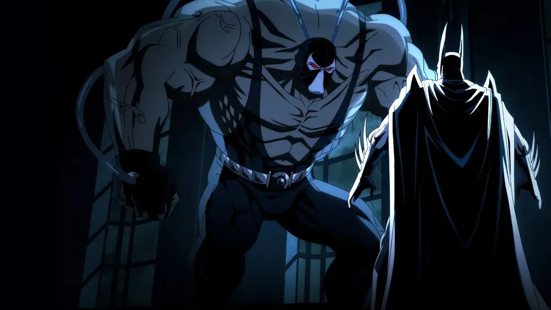 رویارویی بتمن (Batman) با شخصیت بین (Bane) در فضای تاریک
