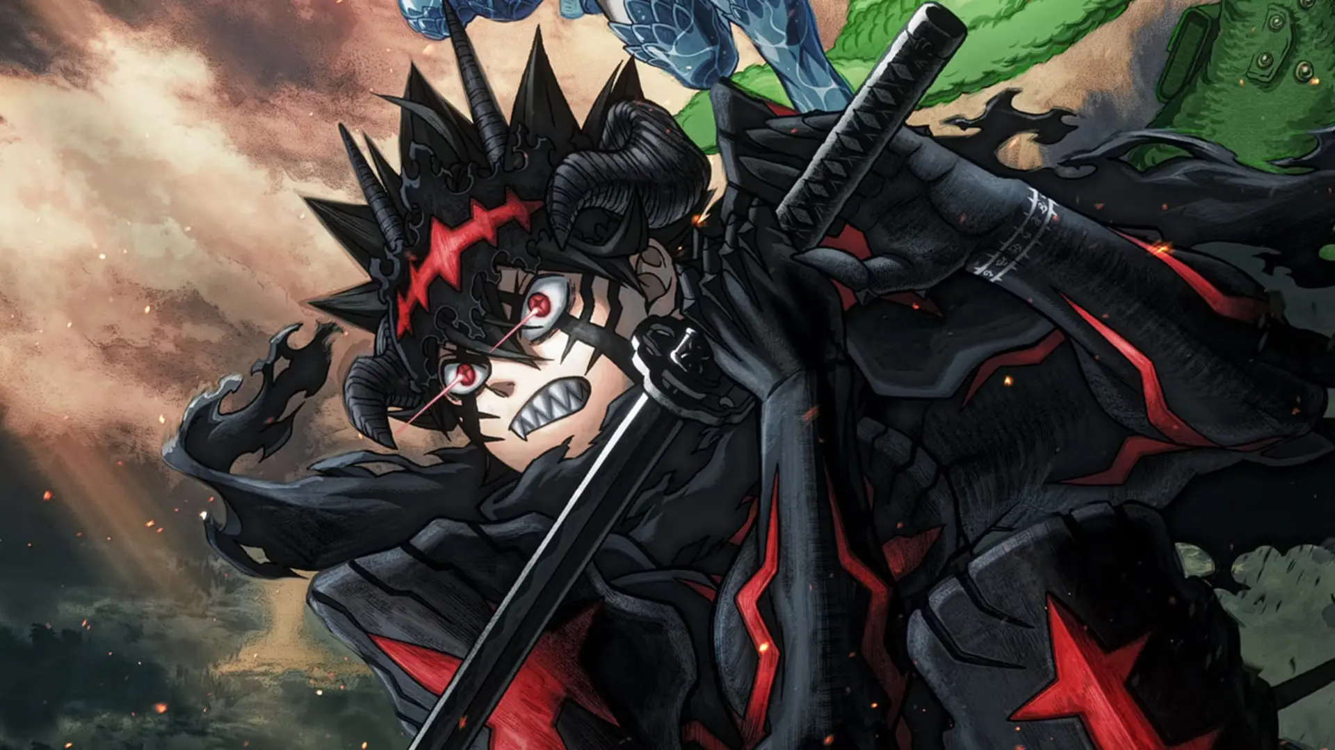 آستا (Asta) شخصیت اصلی انیمه شبدر سیاه (Black Clover) با شمشیر سیاه