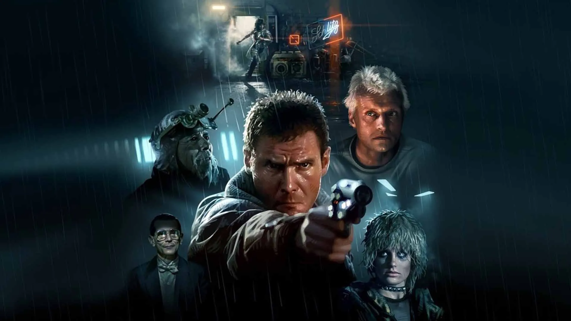 شخصیت‌های اصلی فیلم blade runner در پوستر اصلی فیلم