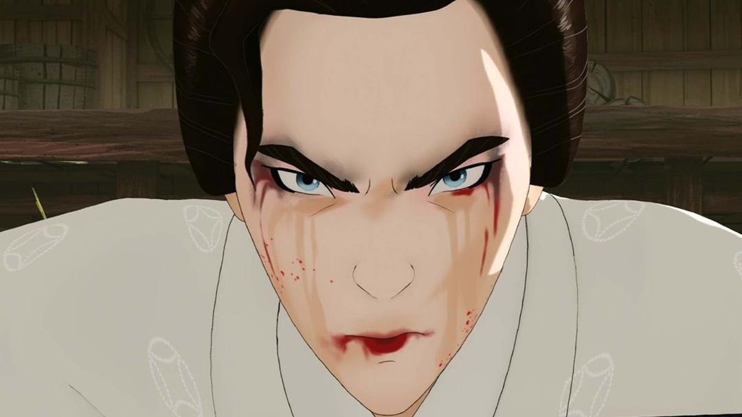 میزو با لب‌های خونین در فصل دوم سریال Blue Eye Samurai