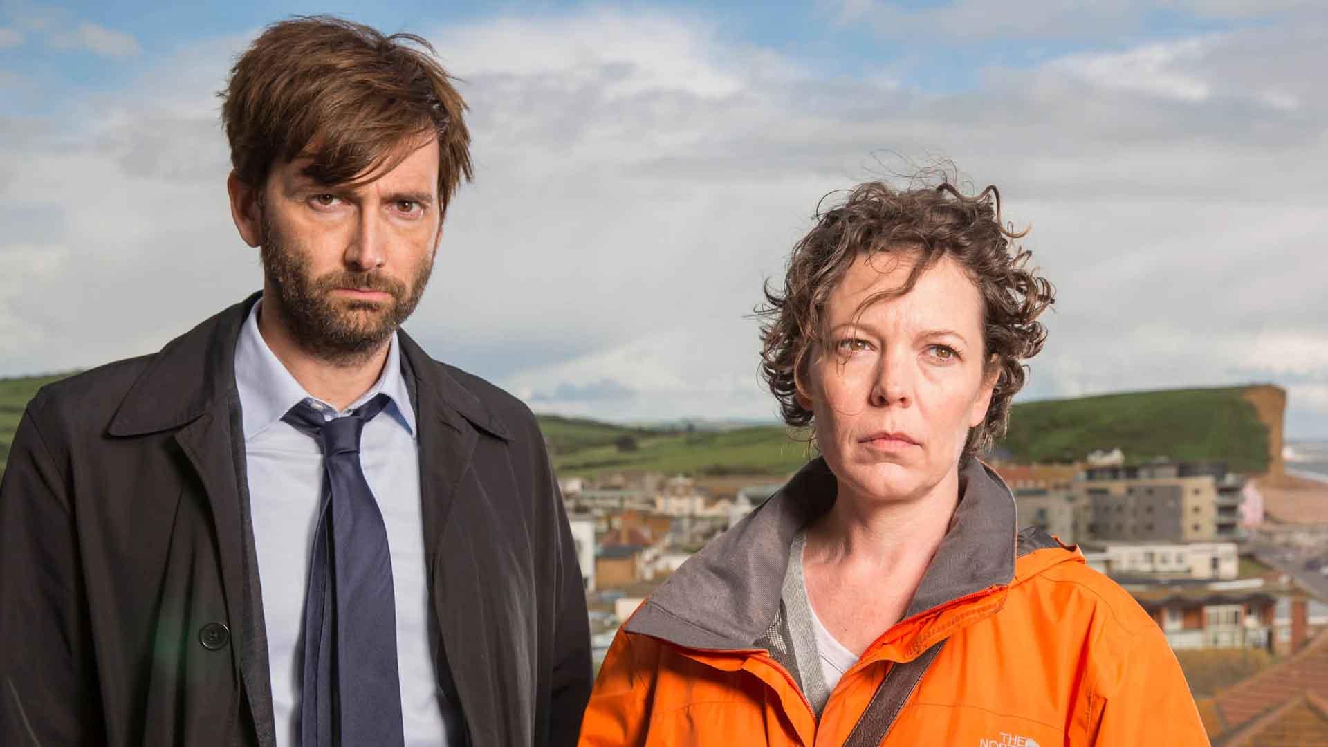 دیوید تننت و اولیویا کولمن در سریال Broadchurch