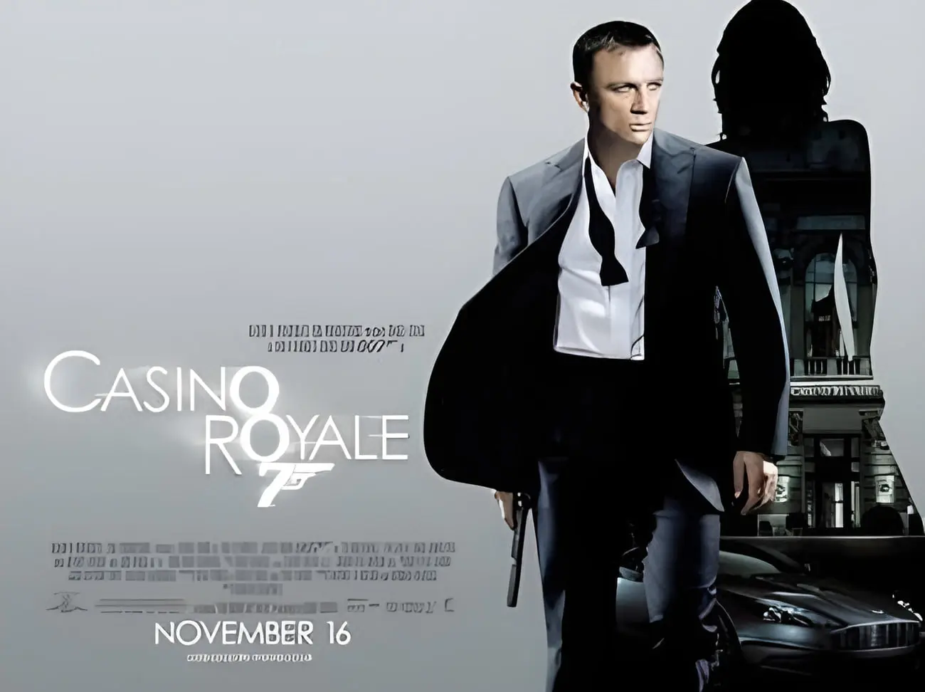 دنیل کرگ (Daniel Craig) در پوستر فیلم کازینو رویال (Casino Royale)