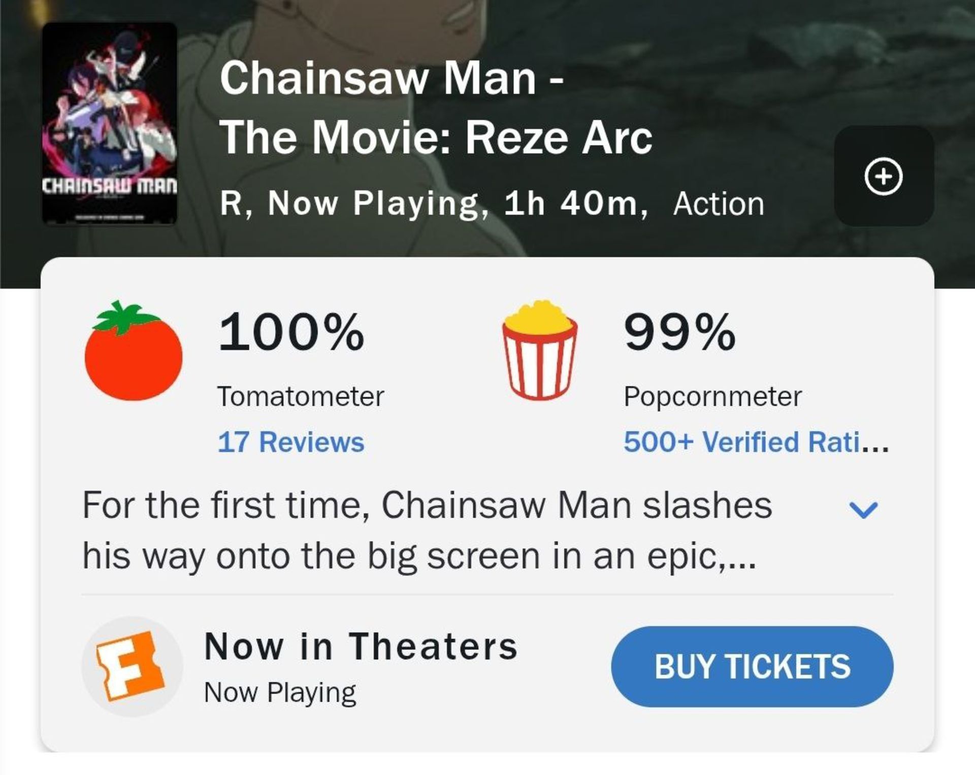 نمرات راتن تومیتوز فیلم مرد اره ای