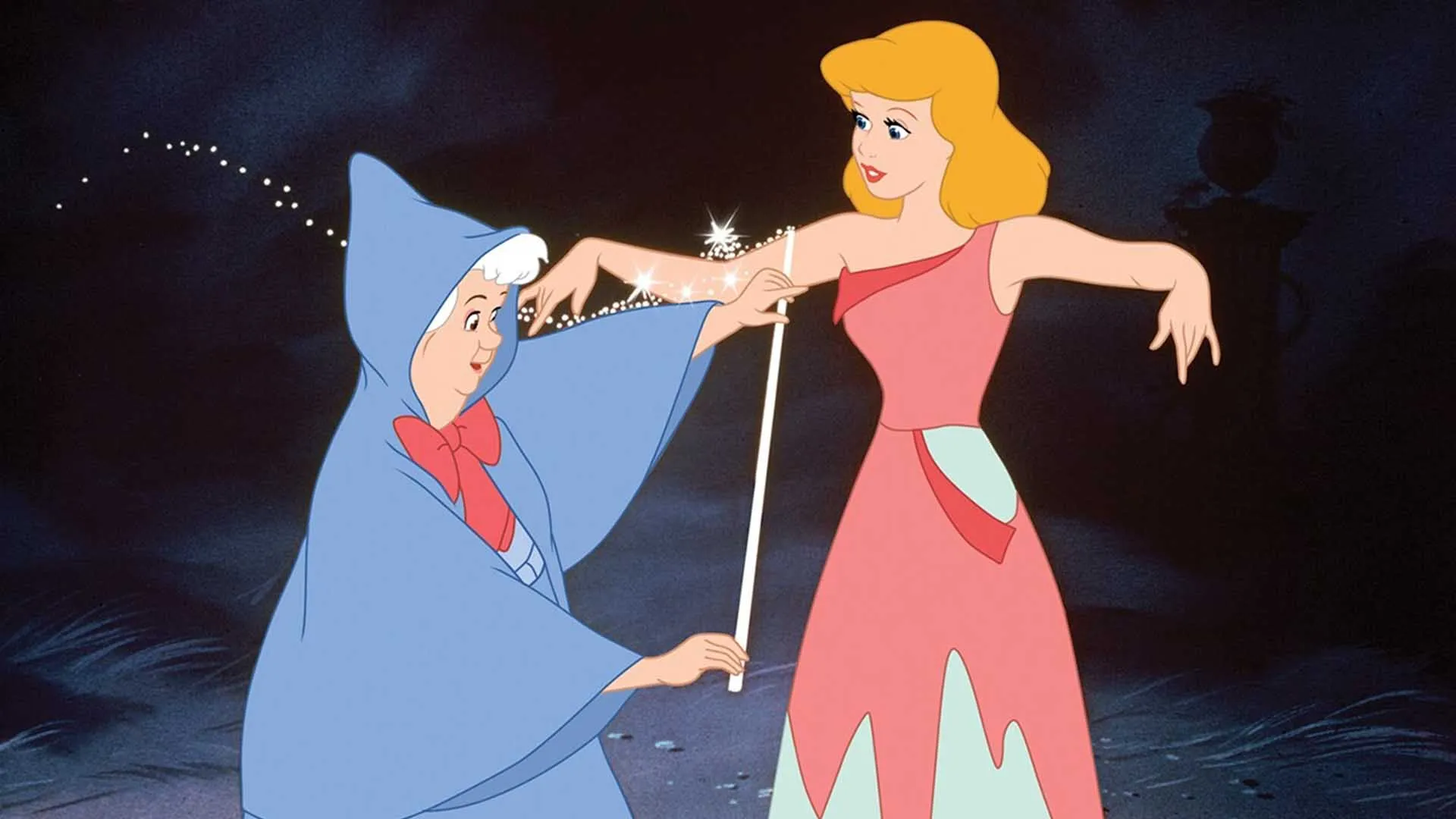 سیندرلا و مادرخوانده پری در انیمیشن Cinderella
