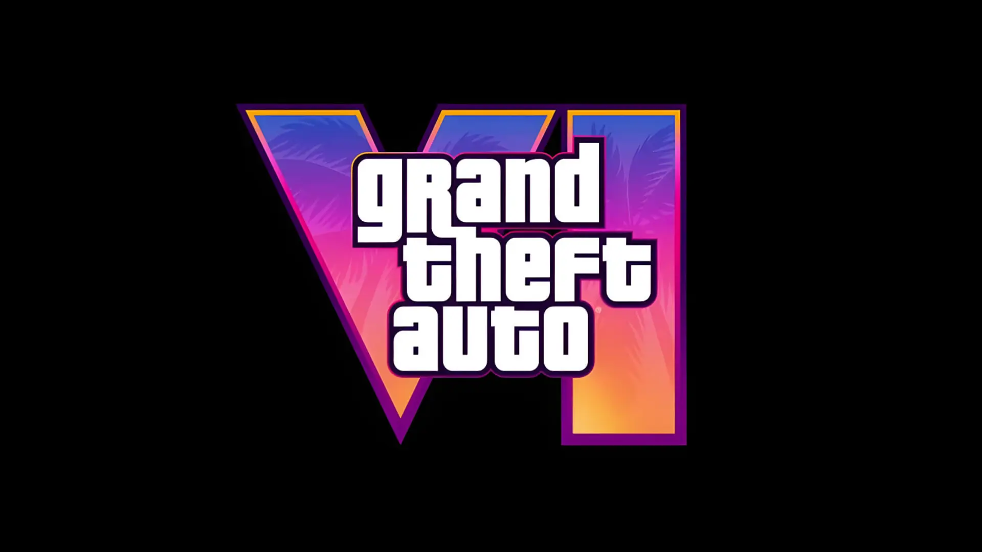 لوگوی بازی Grand Theft Auto VI با پس‌زمینه بنفش و نارنجی