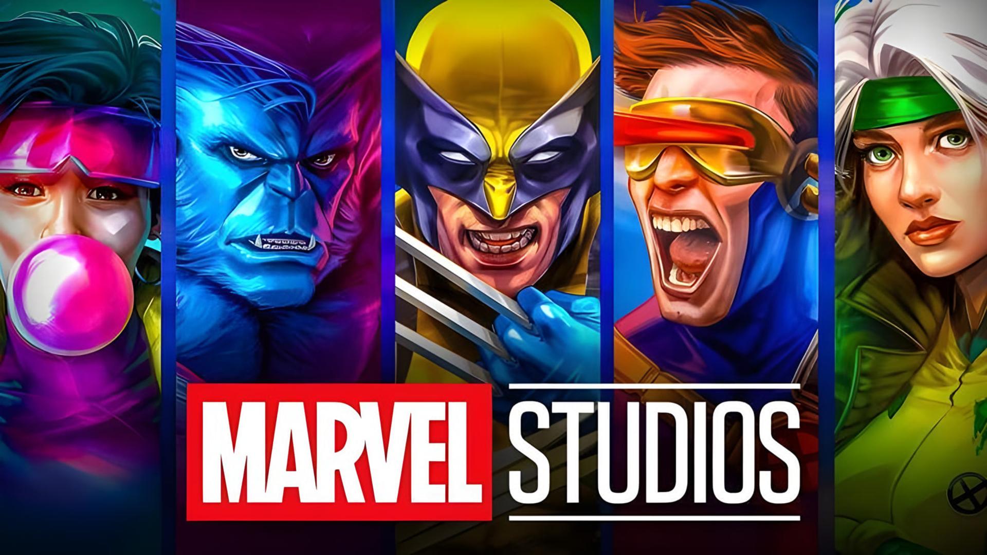تصویر گرافیکی از شخصیت‌های مردان ایکس (X-Men) با لوگوی مارول استودیو