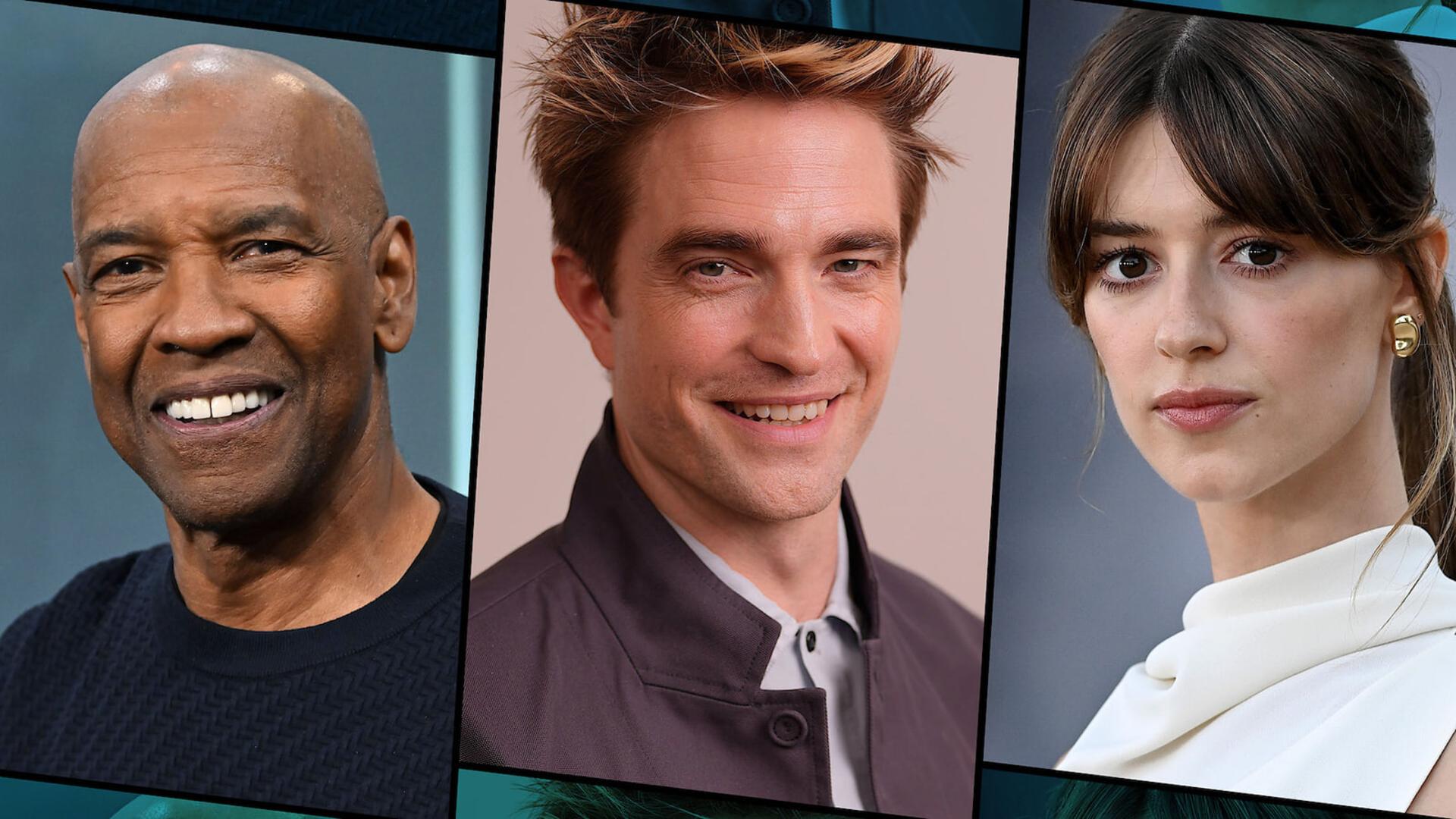 چهره‌های دنزل واشنگتن (Denzel Washington)، رابرت پتینسون (Robert Pattinson) و دیزی ادگار جونز در قاب تصویر