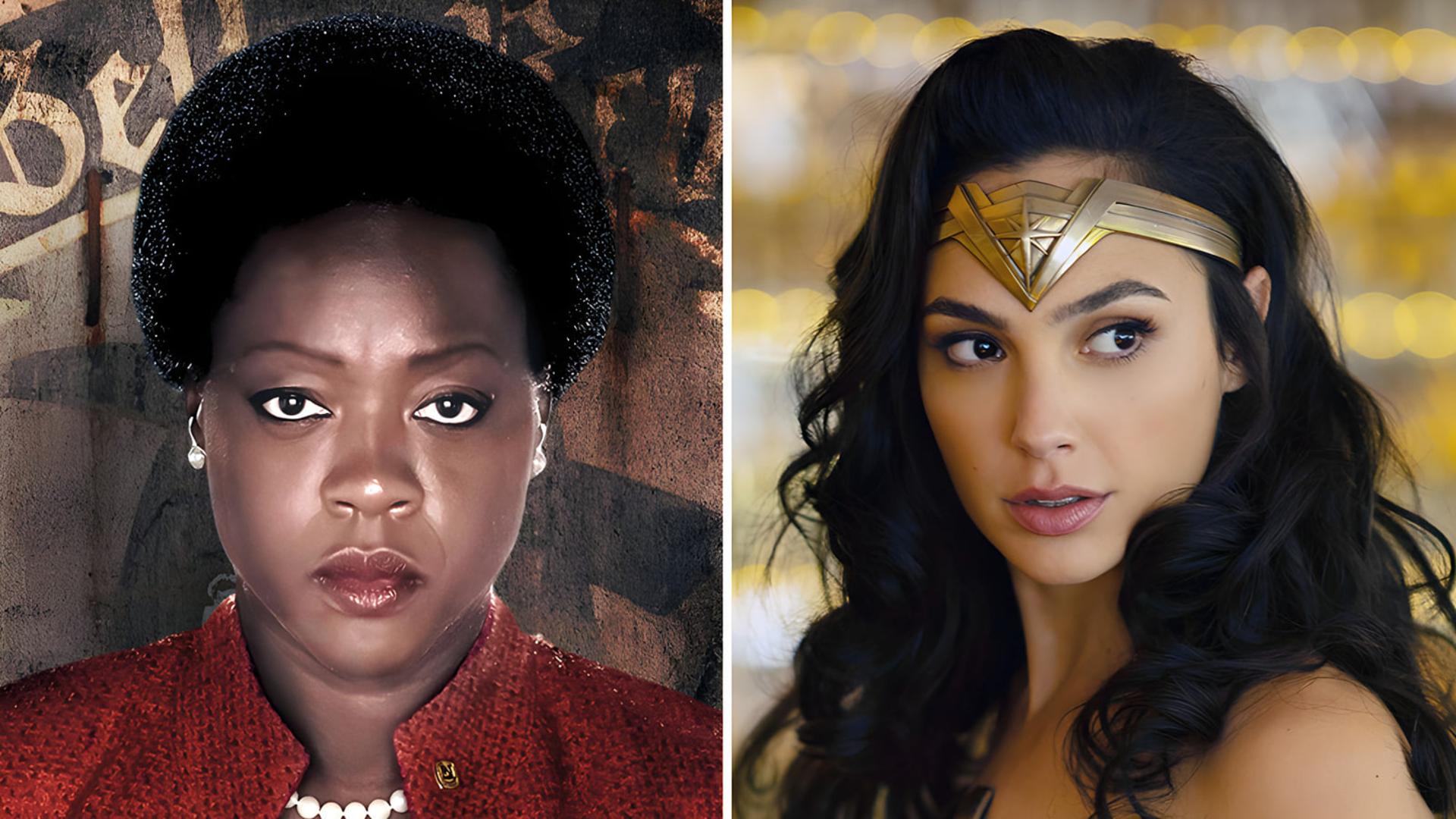 چهره‌های شخصیت‌های واندر وومن (Wonder Woman) و آماندا والر در دنیای دی‌سی