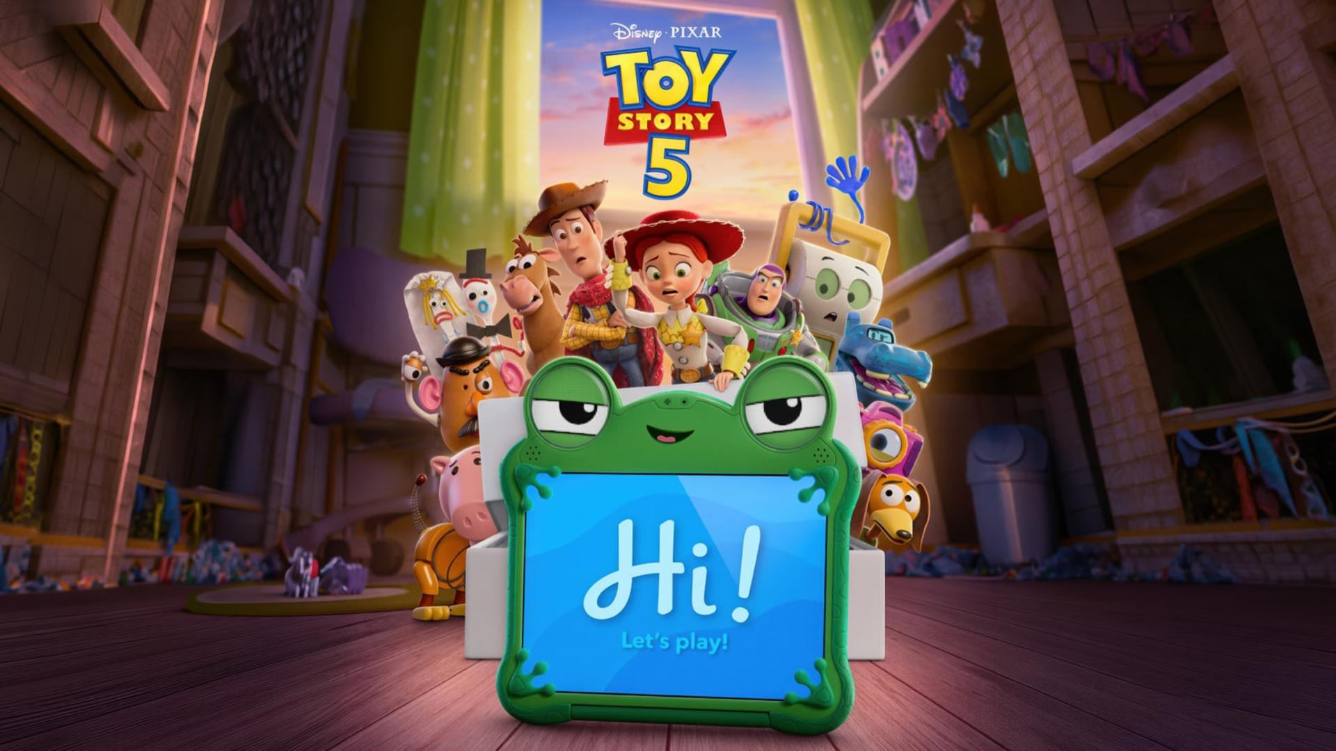 شخصیت‌های انیمیشن داستان اسباب‌بازی ۵ (Toy Story 5) در اتاق بازی