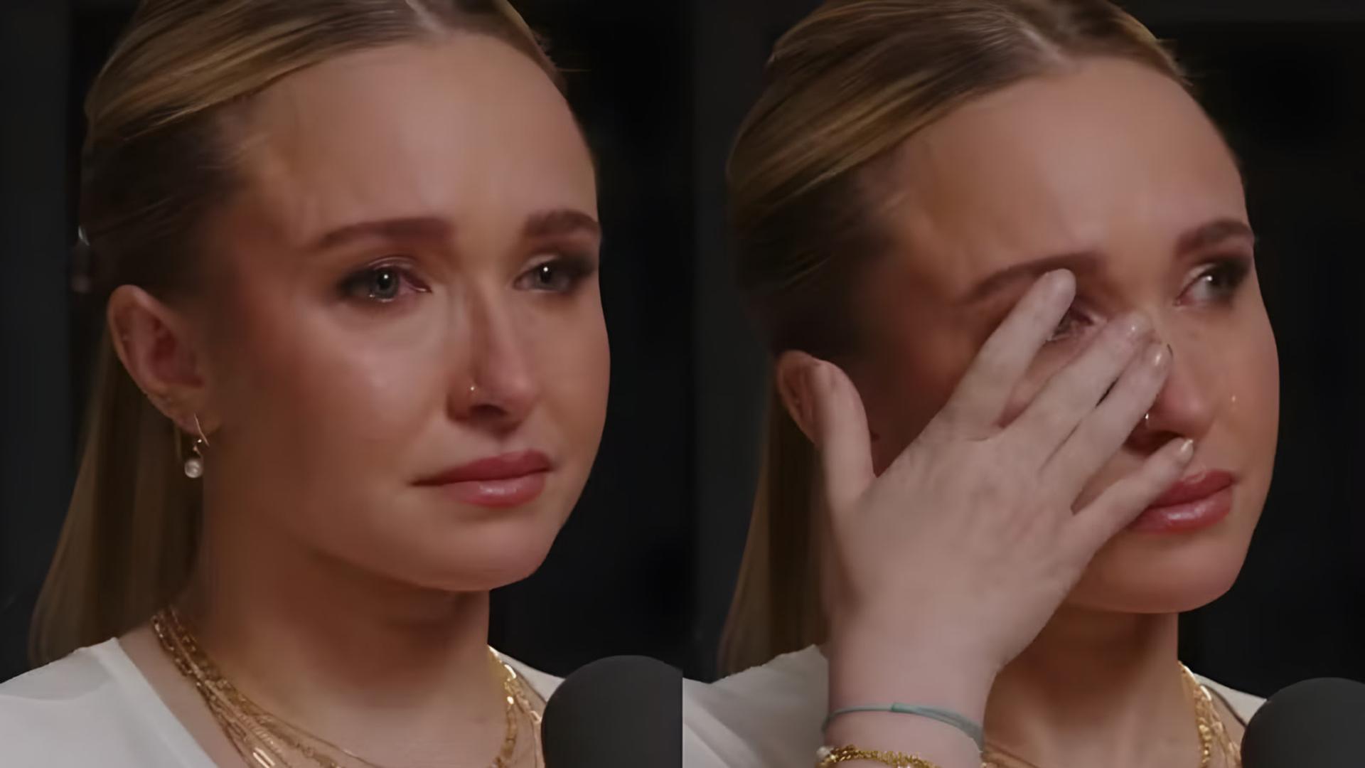 چهره گریه‌آلود هایدن پنیتیر (Hayden Panettiere) در مراسم خبری