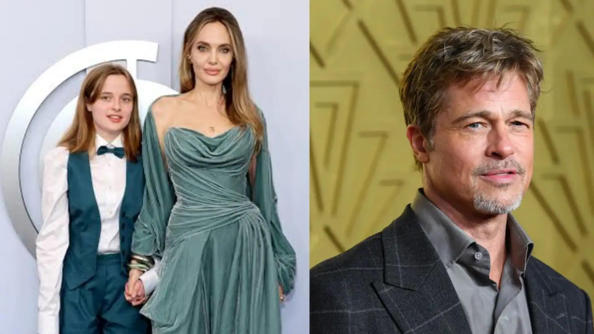 آنجلینا جولی (Angelina Jolie) در کنار دخترش و برد پیت (Brad Pitt)