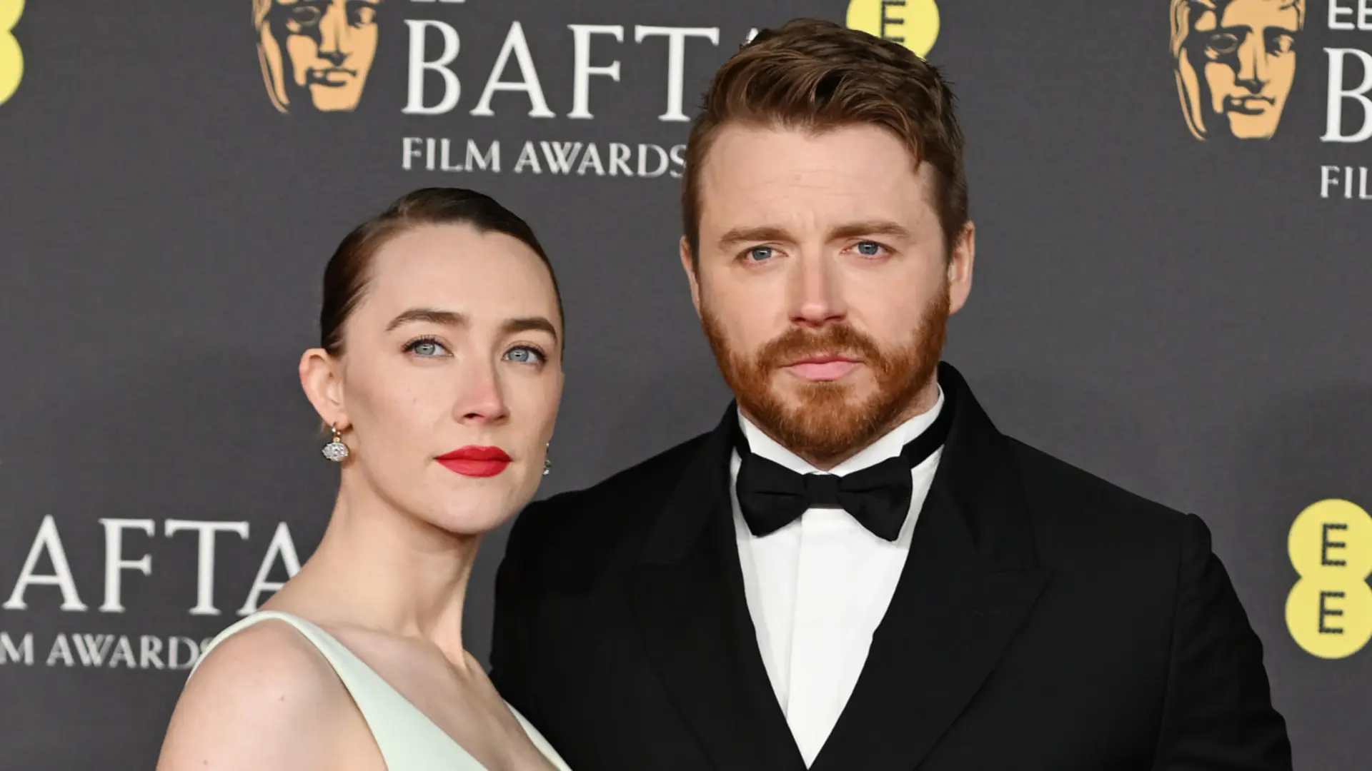 سیرشا رونان (Saoirse Ronan) و همسرش جک لودن (Jack Lowden) در مراسم جوایز فیلم BAFTA