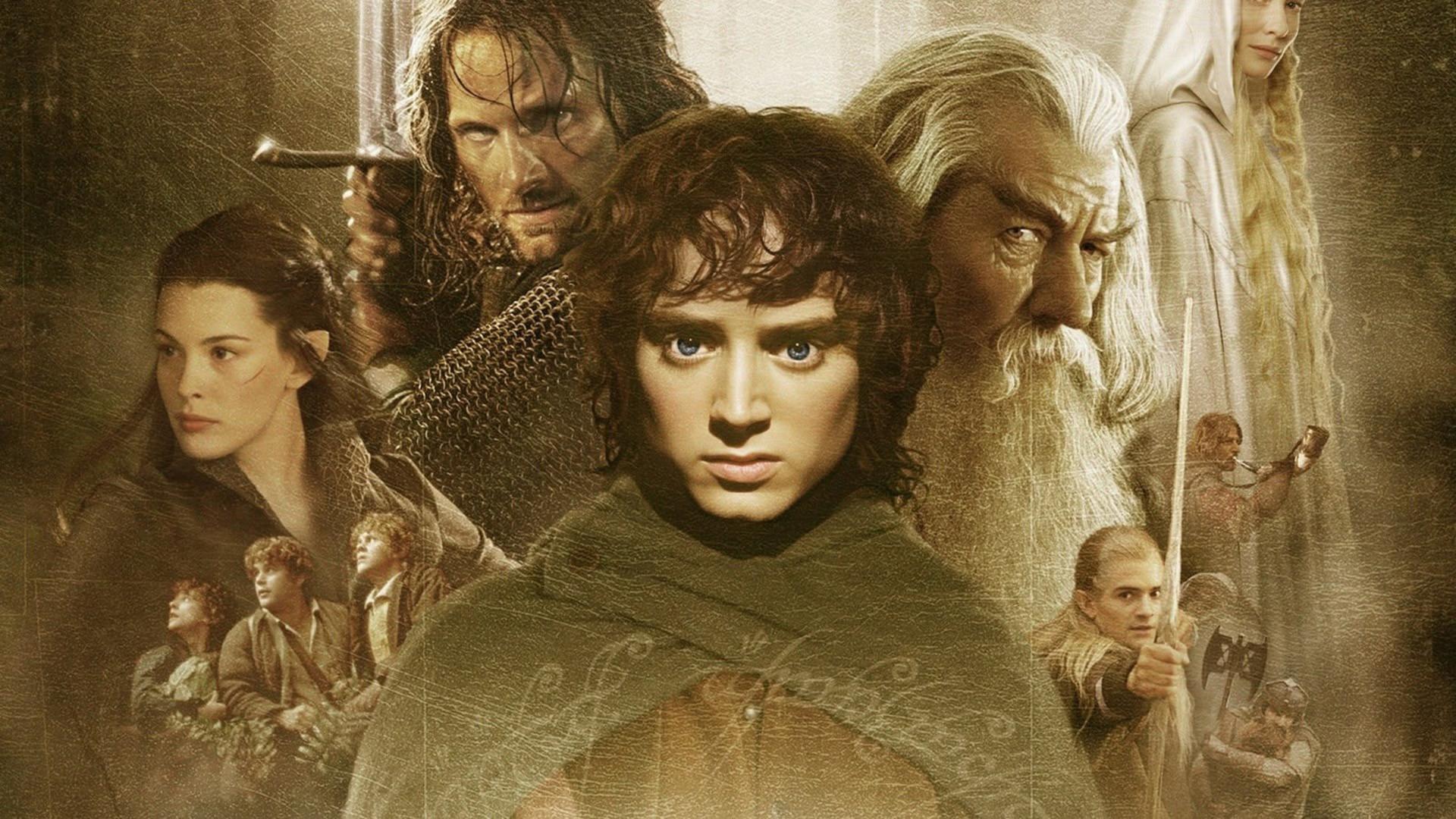 شخصیت‌های اصلی فیلم ارباب حلقه‌ها (The Lord of the Rings) در یک قاب حماسی