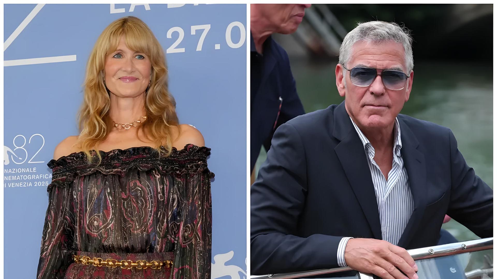 لورا درن (Laura Dern) و جورج کلونی (George Clooney) در جشنواره فیلم ونیز