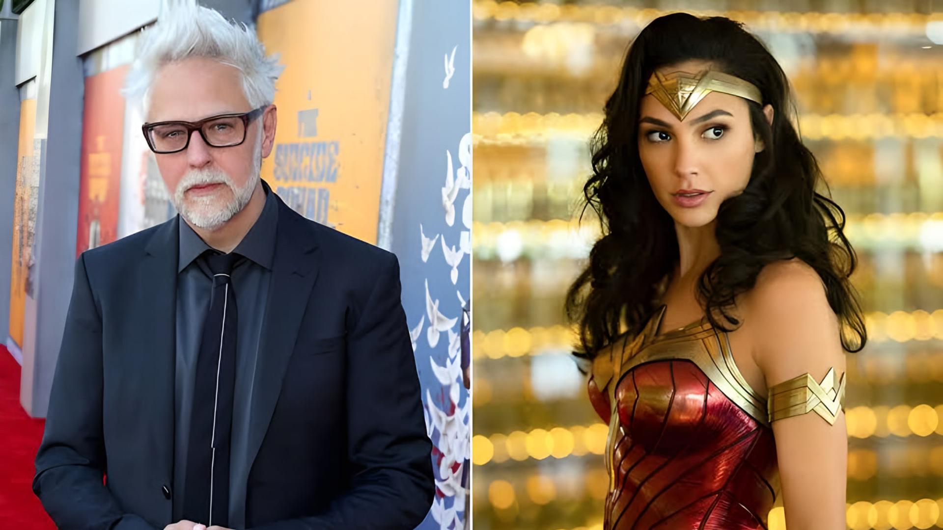 جیمز گان (James Gunn) در کنار شخصیت واندر وومن (Wonder Woman)