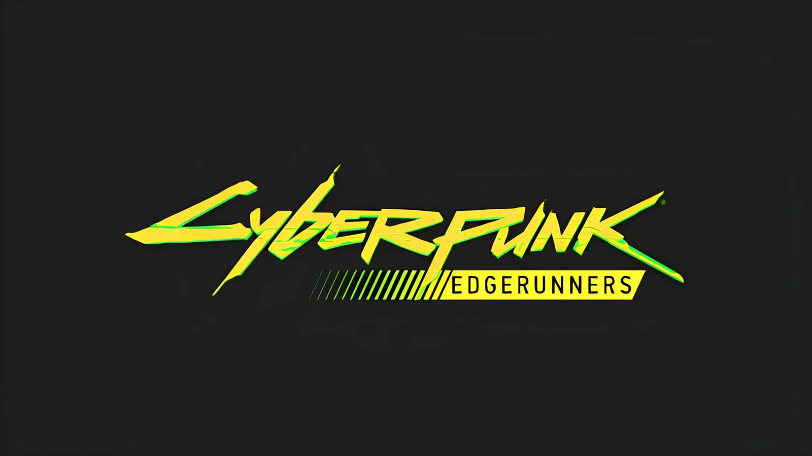 لوگوی انیمه سایبرپانک ادج‌رانرز (Cyberpunk: Edgerunners) با رنگ‌های زرد و سبز