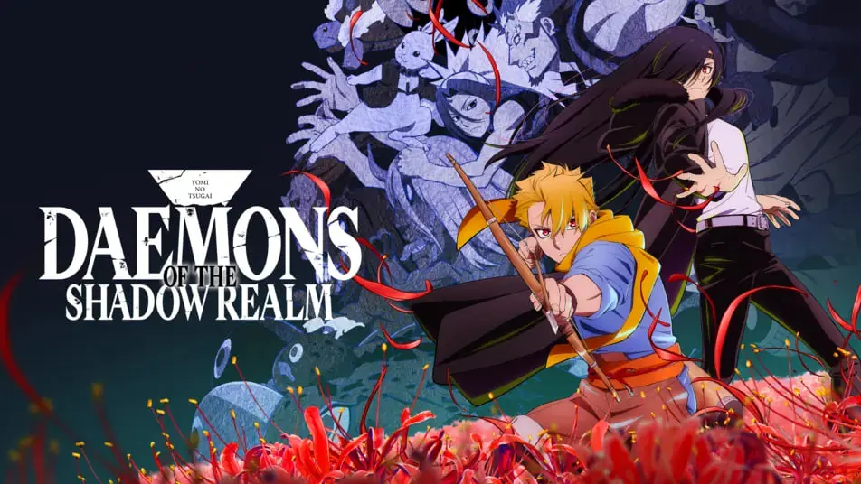 شخصیت‌های اصلی (Daemons of the Shadow Realm) در میان گل‌های قرمز