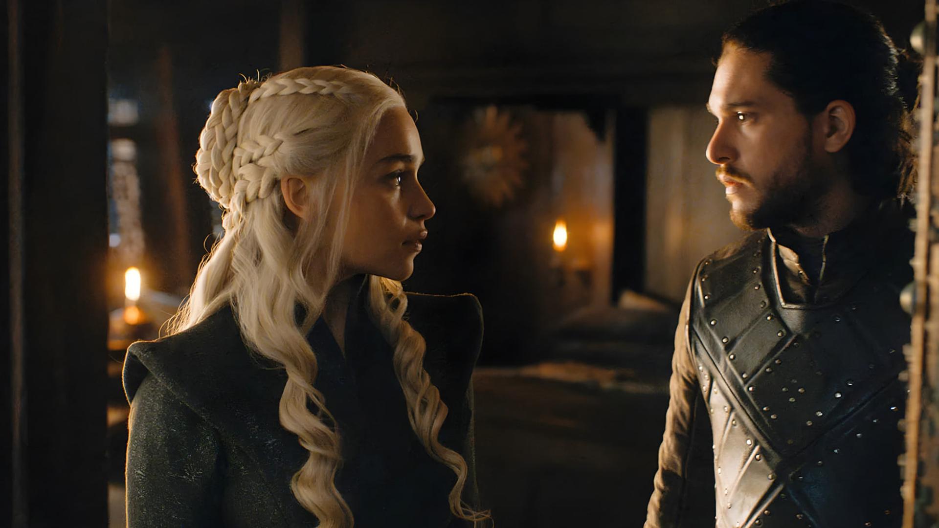 دنریس تارگرین (Daenerys Targaryen) و جان اسنو (Jon Snow) در سریال بازی تاج و تخت