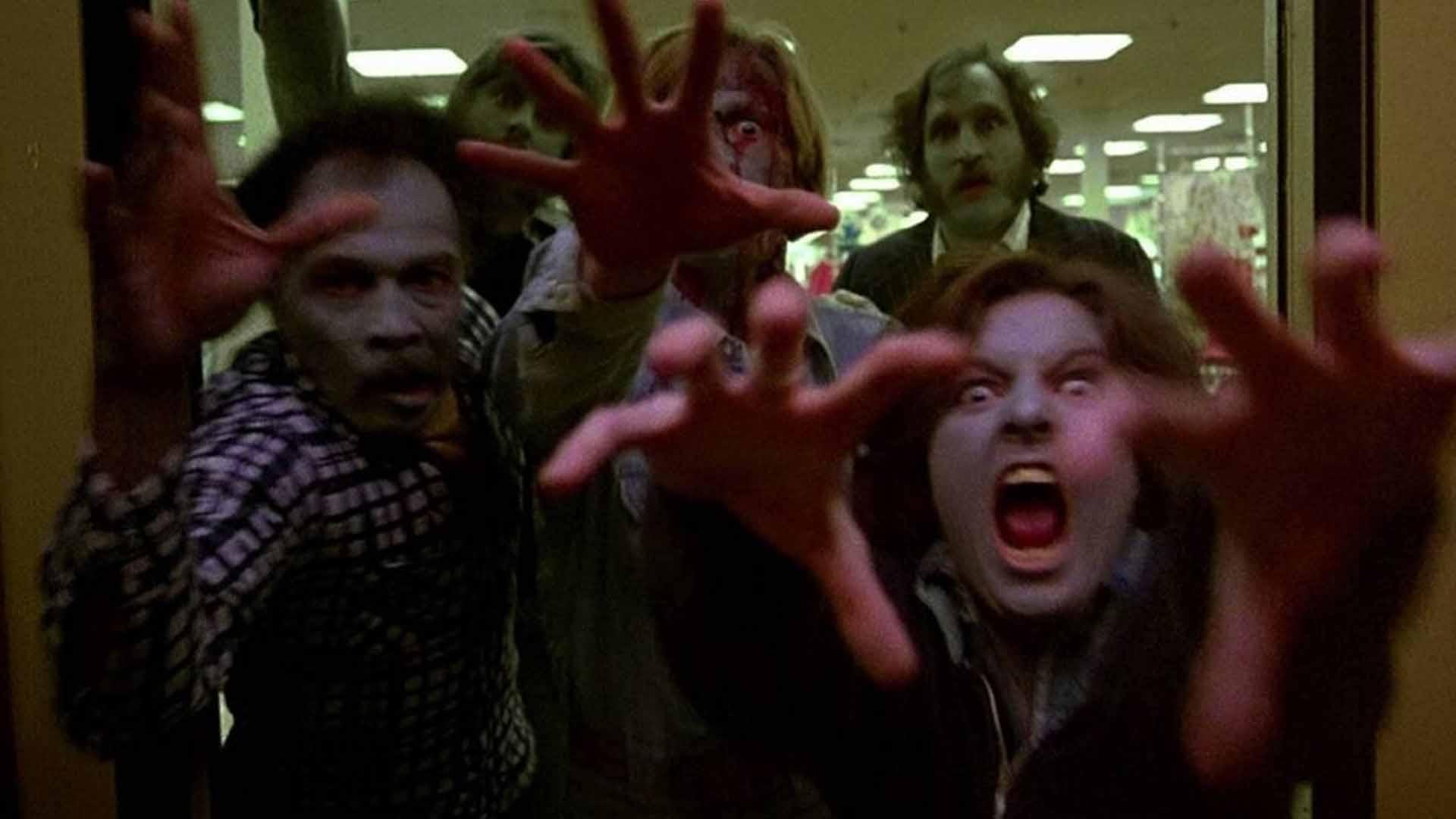 چهره عصبانی و گرسنه زامبی‌ها در فیلم Dawn of the Dead