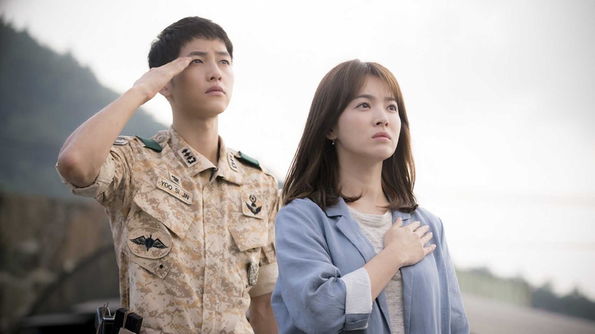 سونگ جونگ کی و سونگ هه کیو در سریال Descendants of the Sun