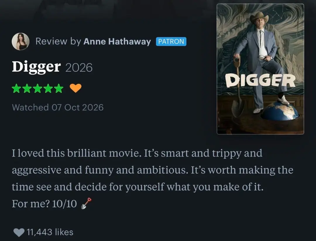 پوستر فیلم دیگر (Digger) با حضور تام کروز (Tom Cruise) در کنار یک بیل