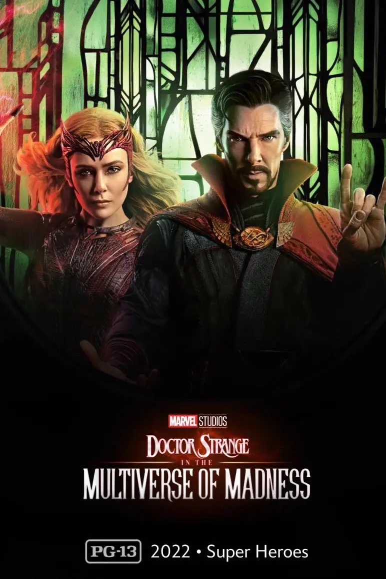 دکتر استرنج (Doctor Strange) و واندا ماکسیموف (Wanda Maximoff) در پوستر فیلم مارول
