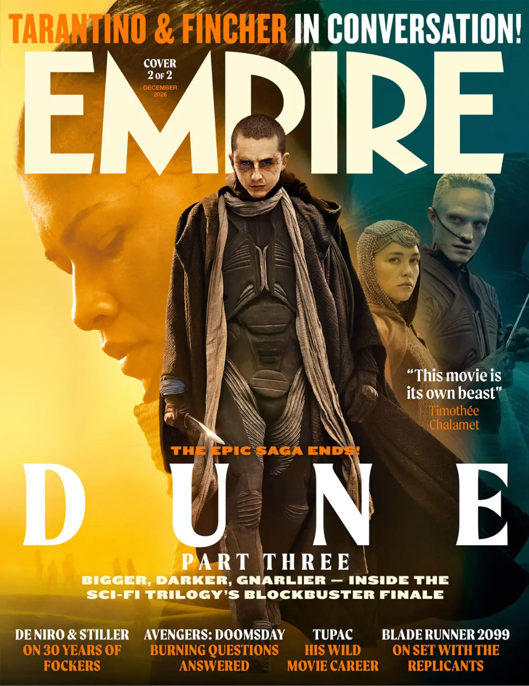 تیموتی شالامی (Timothée Chalamet) در نقش شخصیت اصلی فیلم Dune: Part Three