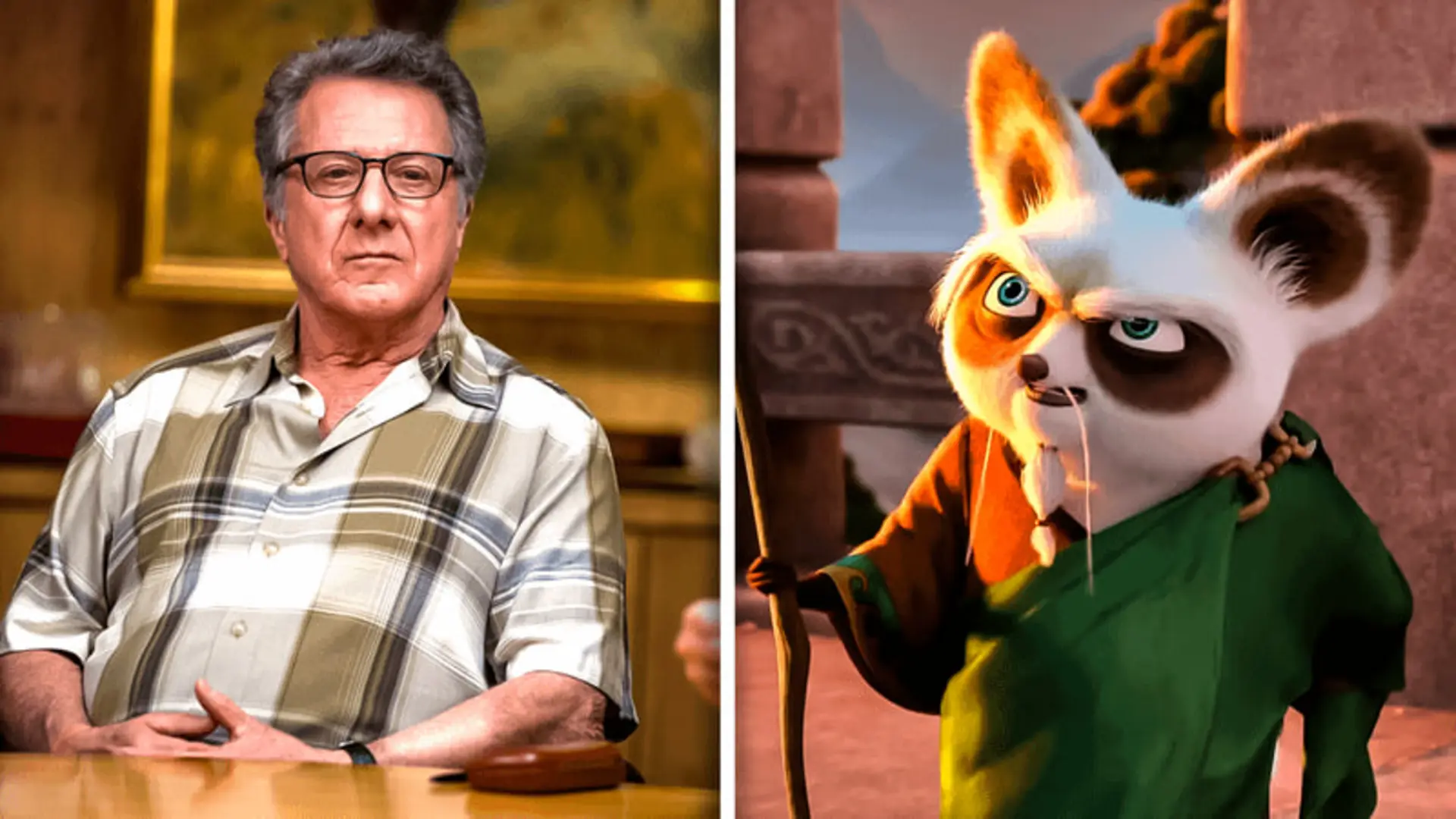 بازیگر سینما داستین هافمن (Dustin Hoffman) در کنار استاد شیفو