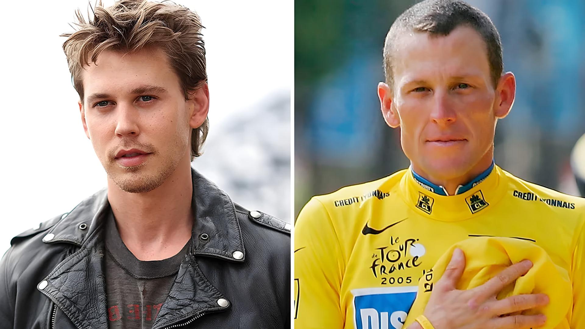 چهره ادوارد برگر (Edward Berger) در کنار لنس آرمسترانگ (Lance Armstrong) با لباس زرد تور دو فرانس