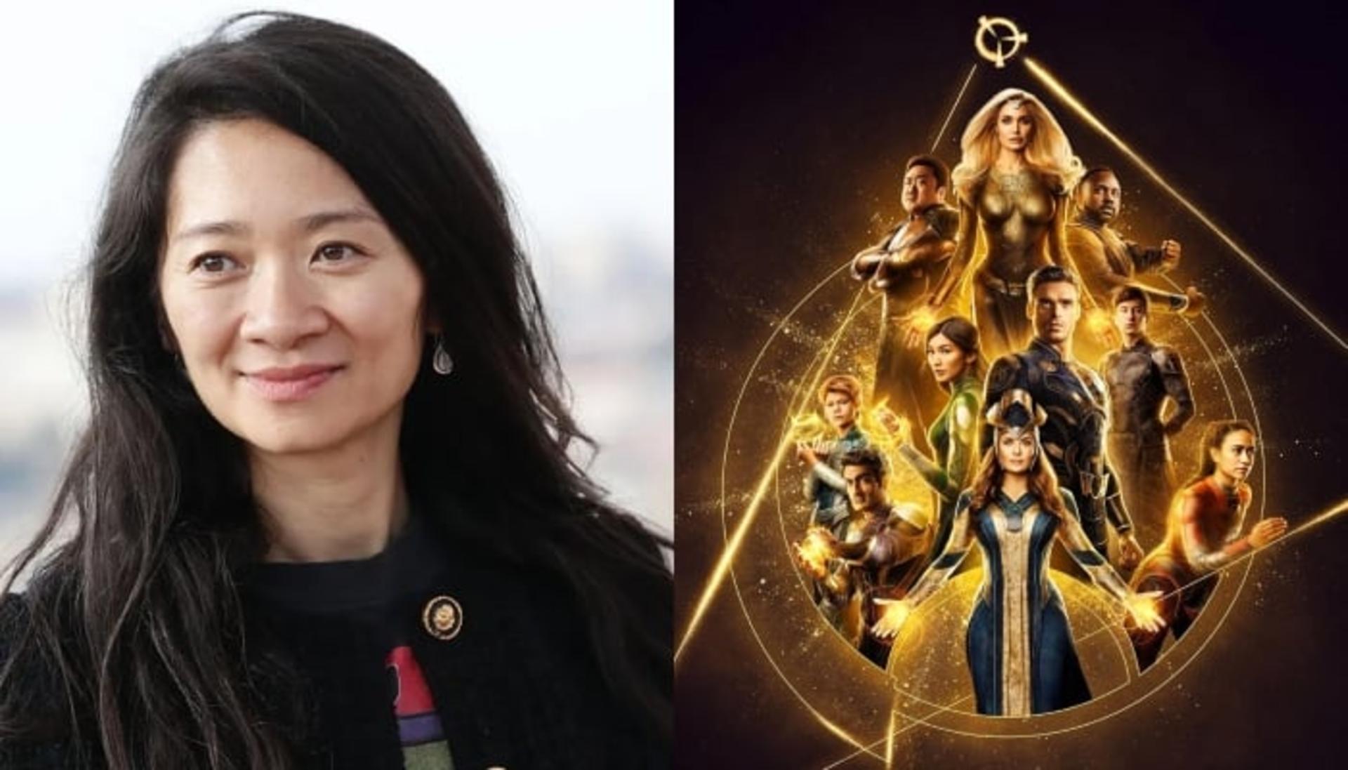 کلوئی ژانو و پوستر فیلم Eternals