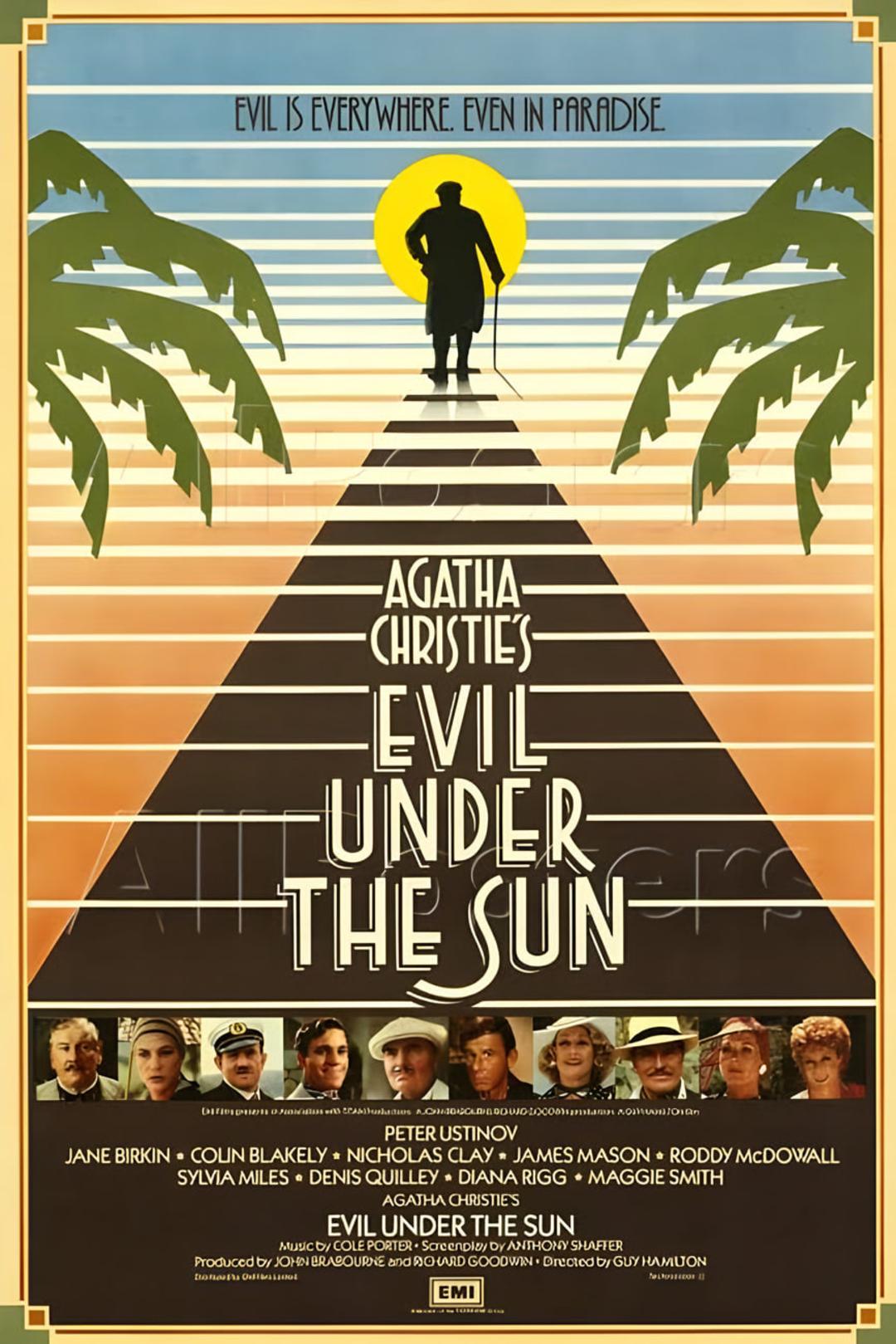 پوستر فیلم شر تحت خورشید (Evil Under the Sun) اثر آگاتا کریستی (Agatha Christie)