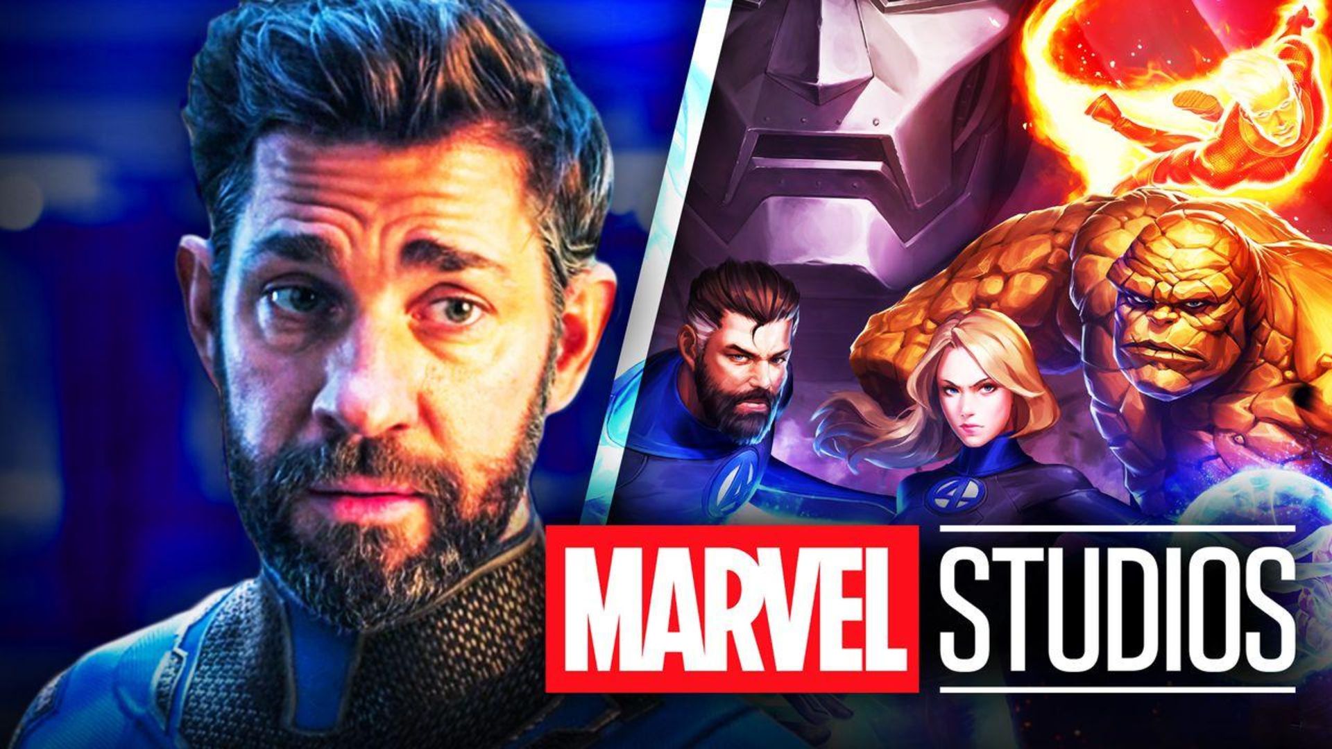 جان کرازینسکی در نقش مستر فنتستیک در کنار کمیک چهار شگفت انگیز