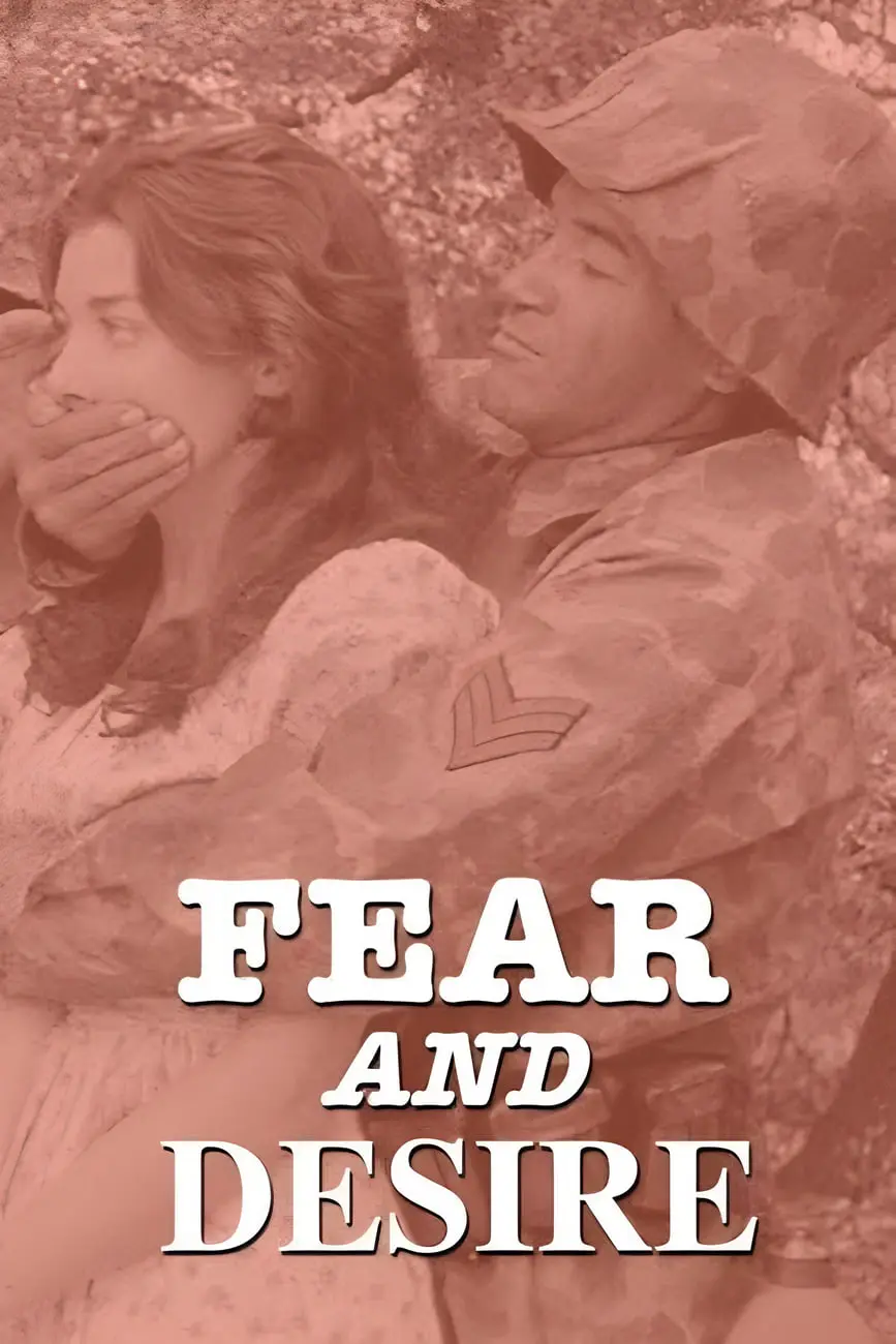 پوستر فیلم ترس و اشتیاق (Fear and Desire) با نمای نزدیک از دو بازیگر