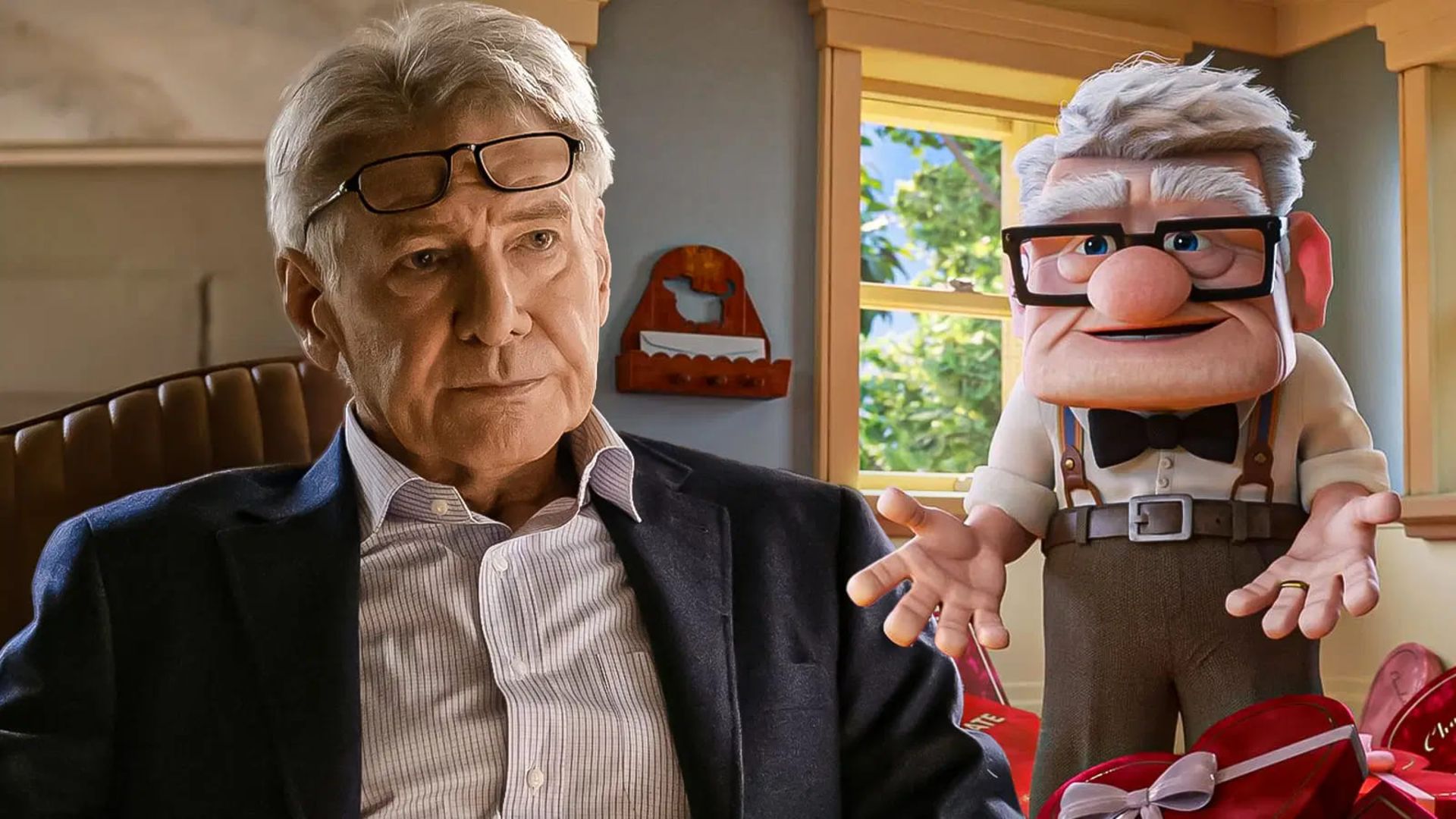 هریسون فورد و کارل در انیمیشن بالا