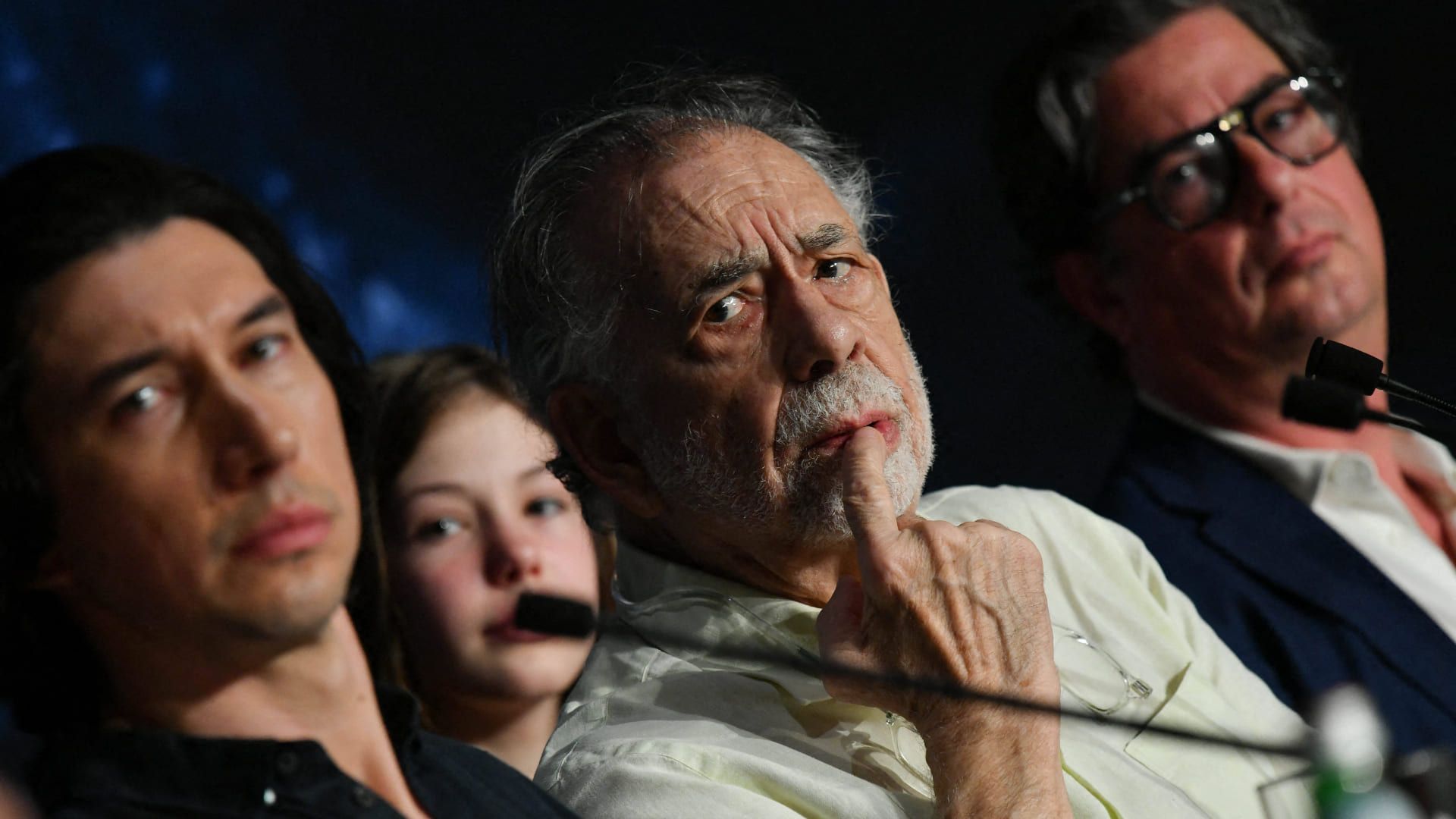 فرانسیس فورد کوپولا و آدام درایور در نشست خبری فیلم مگالوپولیس