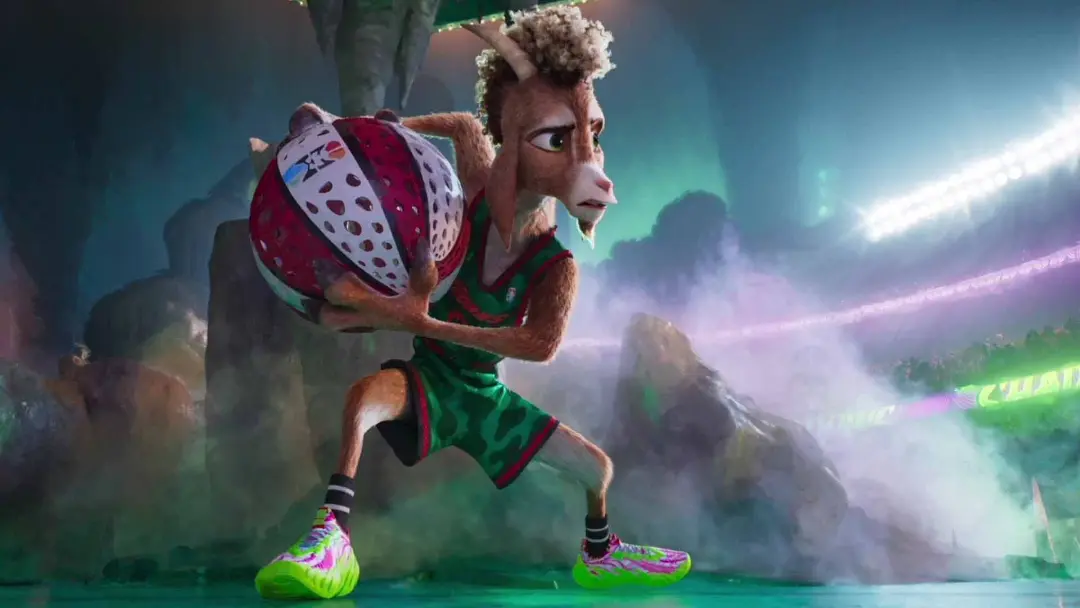 شخصیت اصلی انیمیشن Goat با یک توپ بزرگ