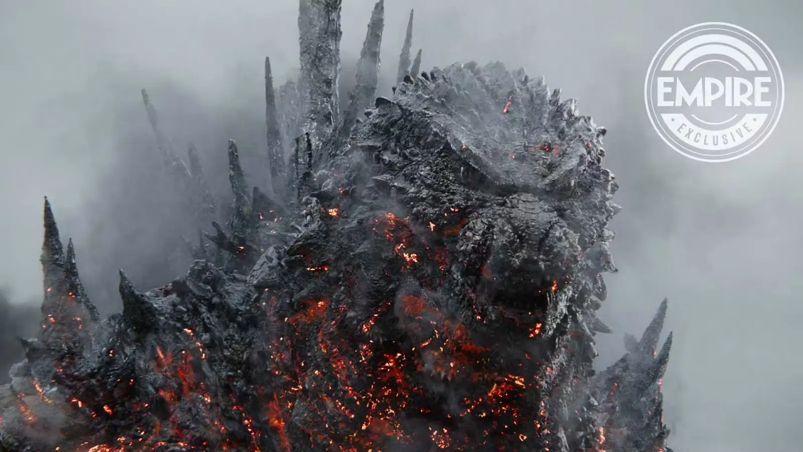 گودزیلا (Godzilla) با پوست درخشان و پوشیده از گدازه در فیلم منفی صفر