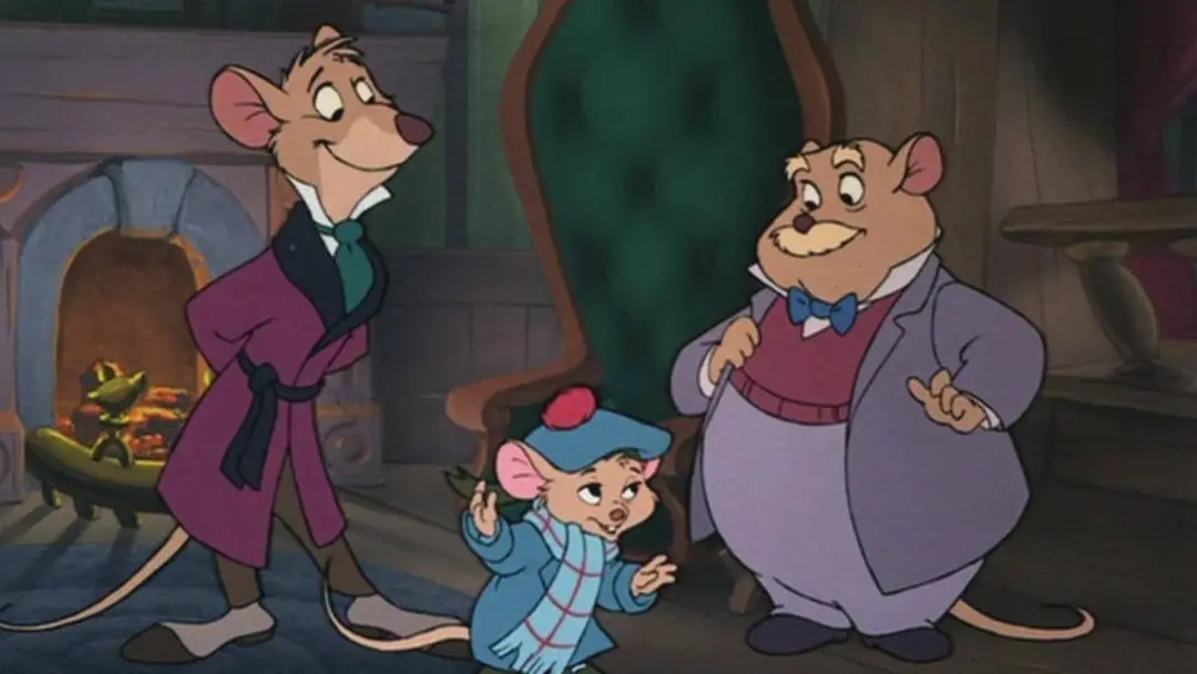 کاراکتر بیزل و دو موش دیگر در انیمیشن Great Mouse Detective
