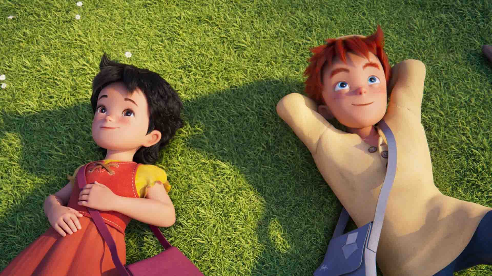 شخصیت هایدی و دوستش در انیمیشن Heidi: Rescue of the Lynx