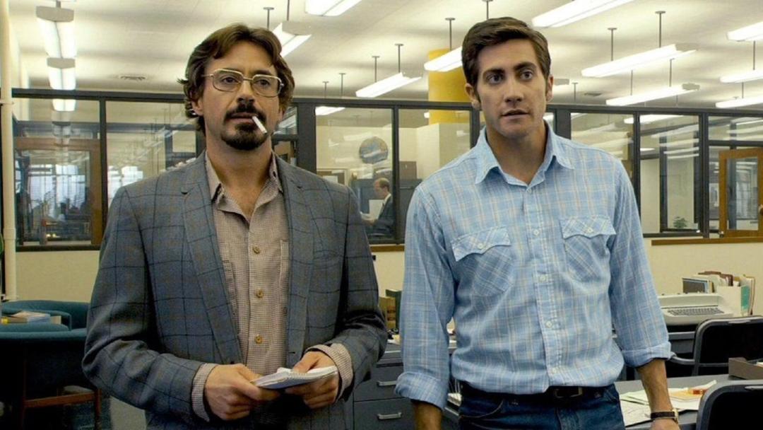 جیک جیلنهال (Jake Gyllenhaal) و رابرت داونی جونیور با عینک در زودیاک