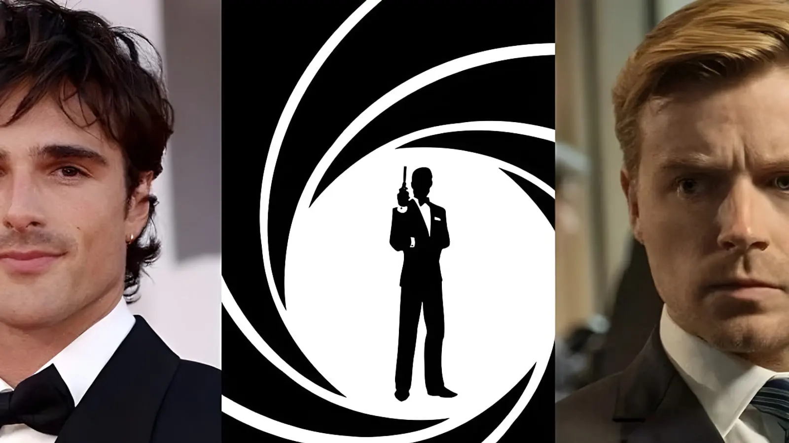چهره‌های احتمالی انتخاب برای نقش جیمز باند (James Bond) در کنار نماد آیکونیک این مجموعه