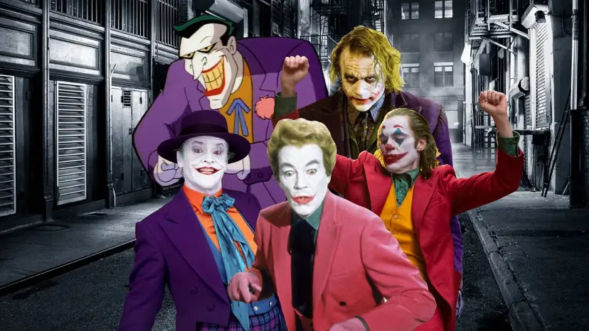 چهره‌های مختلف شخصیت جوکر (Joker) در نسخه‌های سینمایی و کارتونی