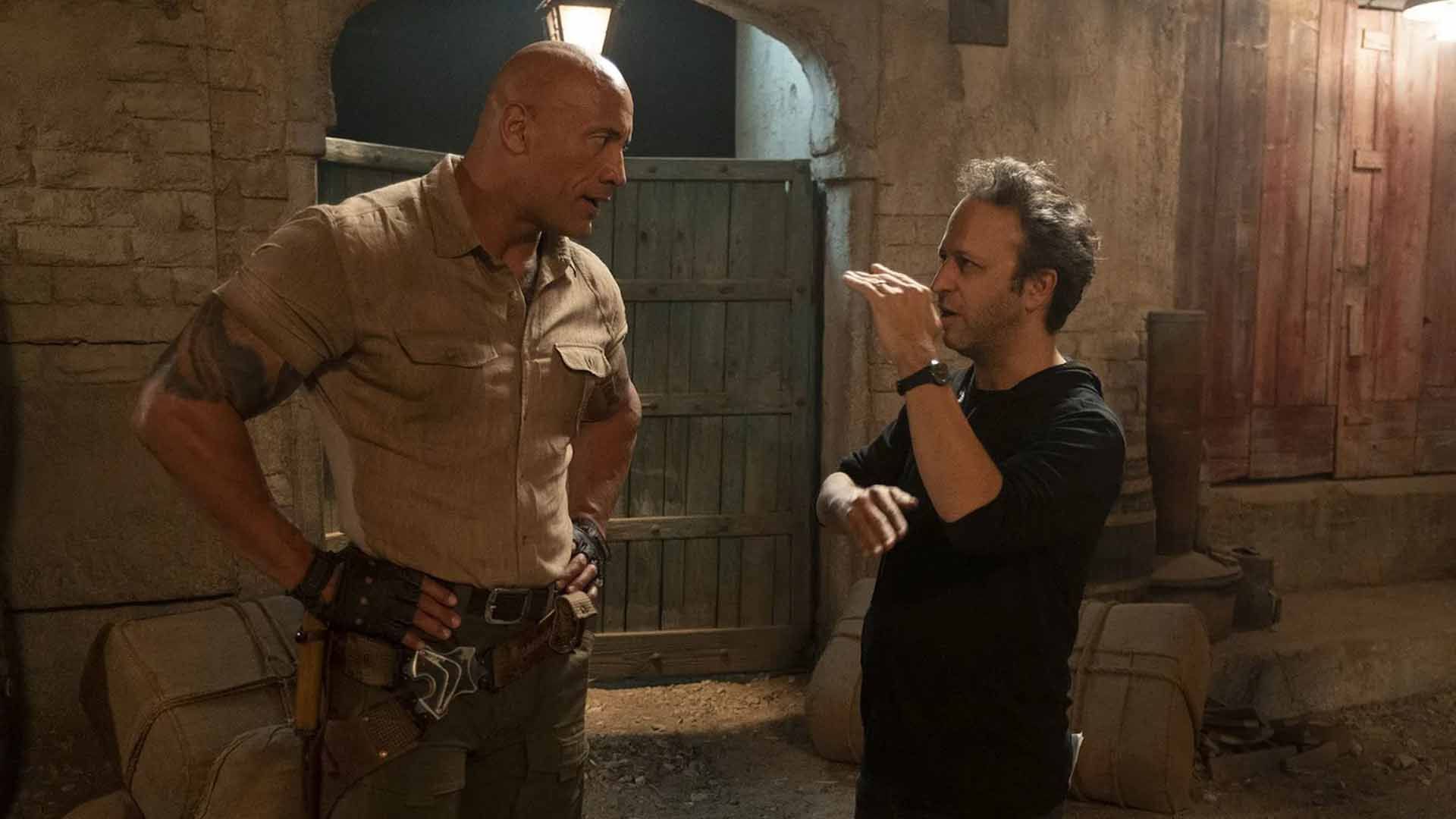 دواین راک جانسون و جیک کاسدان در فیلم Jumanji 3